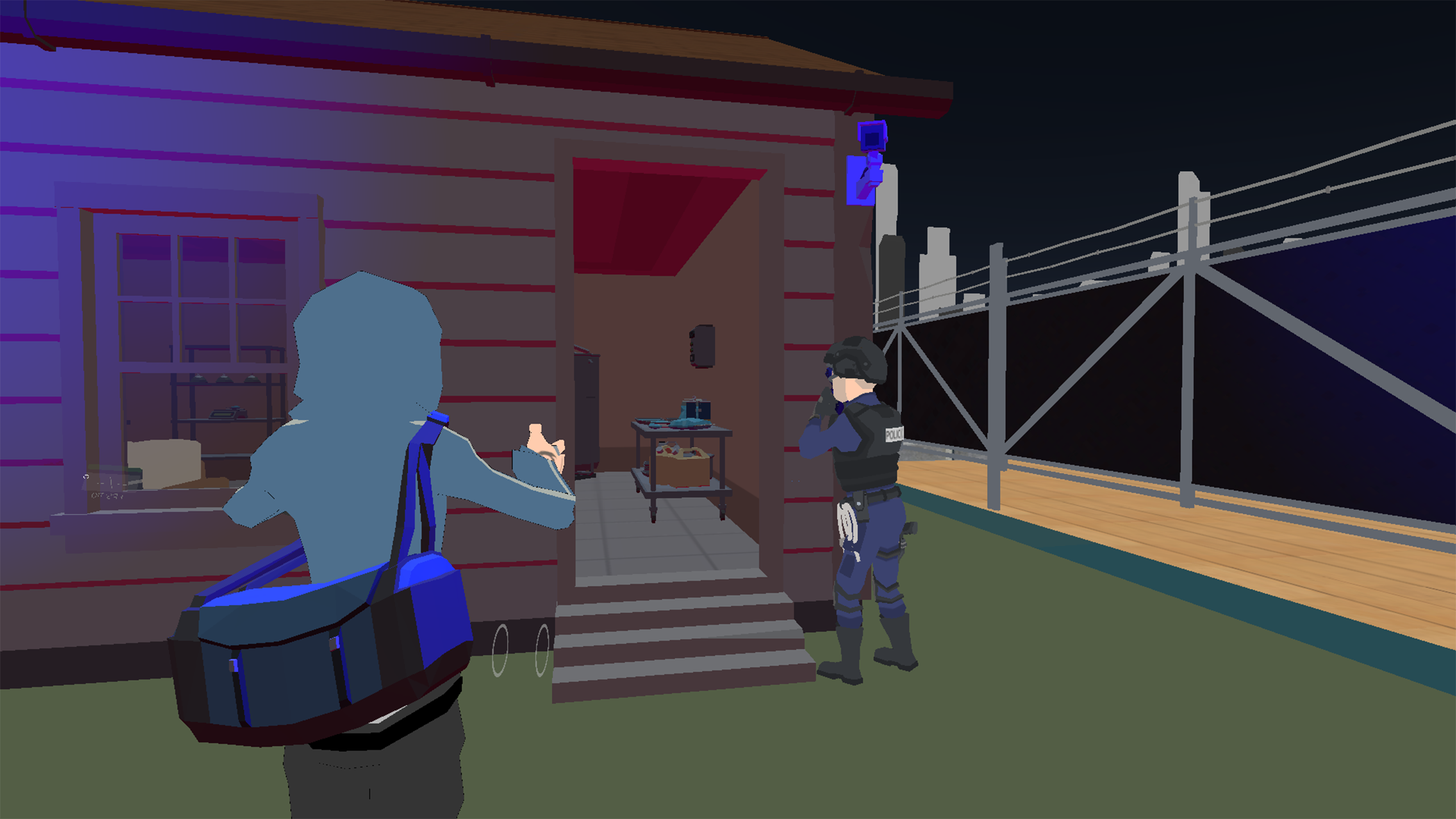 Trap Life VR Creator Program - Free Open-World VR Sandbox Gameplay Screenshot showing urban street environment and VR MMO features on Meta Quest